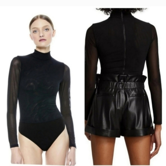 Alice + Olivia Clarinda Turtleneck Long Sleeve Bodysuit Size XL NWT $395 - Picture 9 of 11